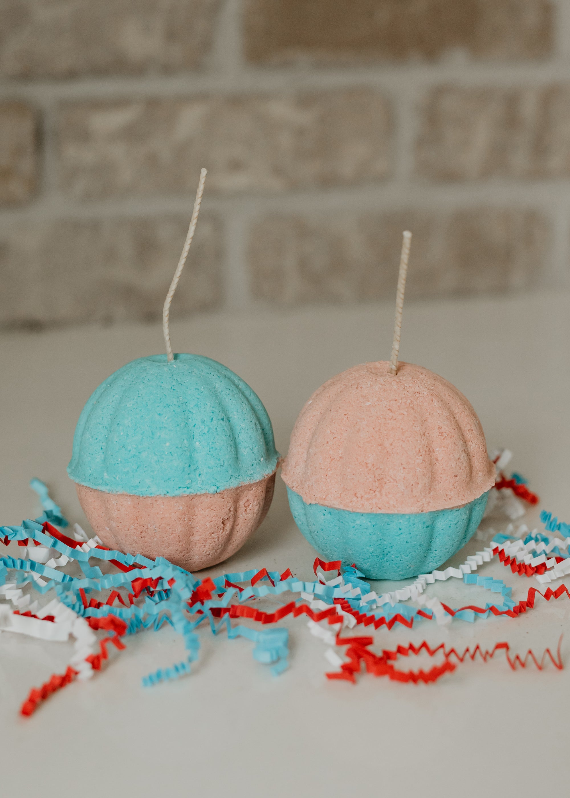 all natural independence day themed bath bombs