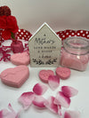 mother's day themed all natural bath bombs, shower steamers, and bath salts or bath crystals. 