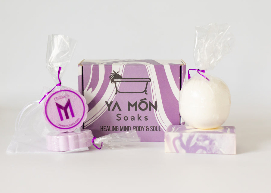 all natural shower steamer, bath bomb, and soap